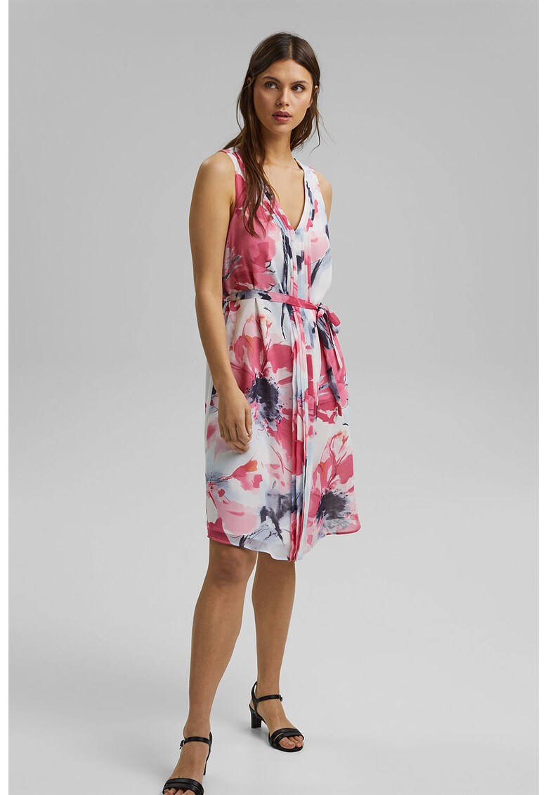 Rochie de sifon cu imprimeu