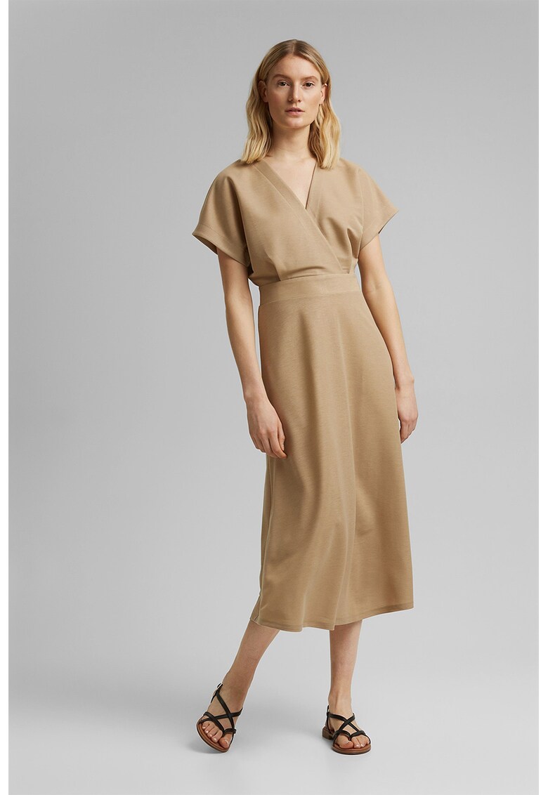 Rochie midi cu decolteu in V