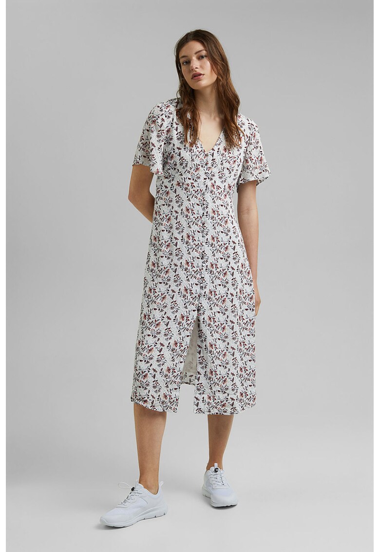 Rochie midi cu model floral
