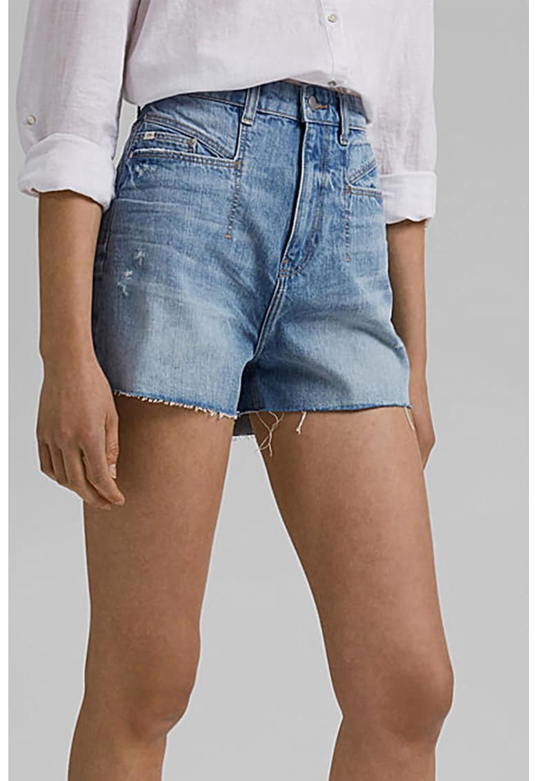 Pantaloni scurti din denim cu talie inalta EDC by Esprit imagine noua