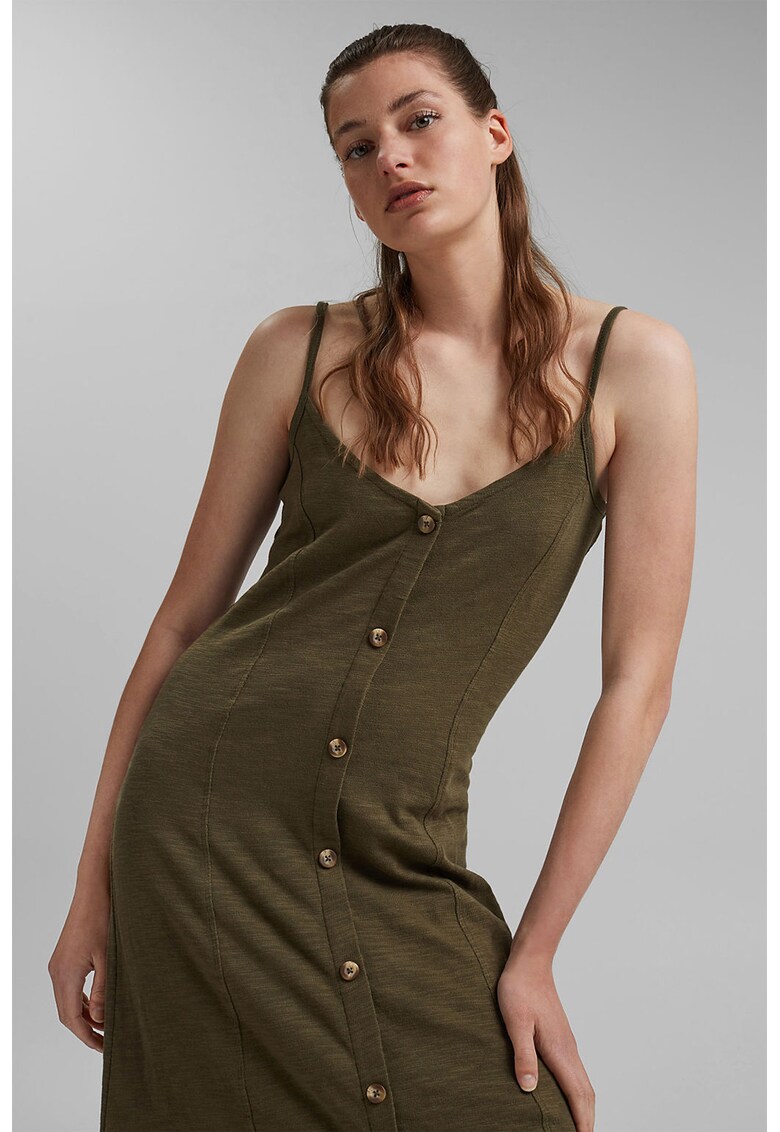 Rochie din bumbac organic cu decolteu in V