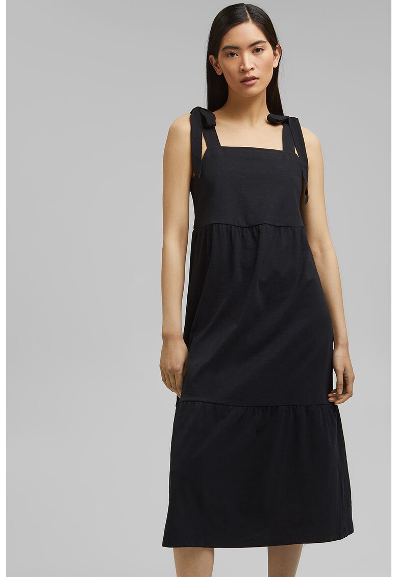 Rochie midi evazata de bumbac organic