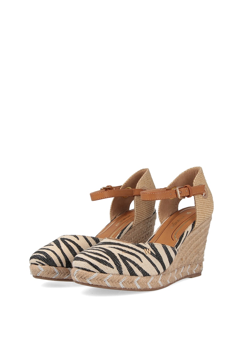 Sandale wedge tip espadrile Brava Safari