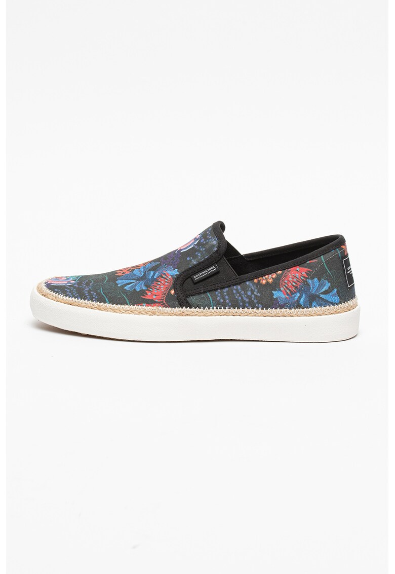 Pantofi sport slip-on cu imprimeu tropical izomi