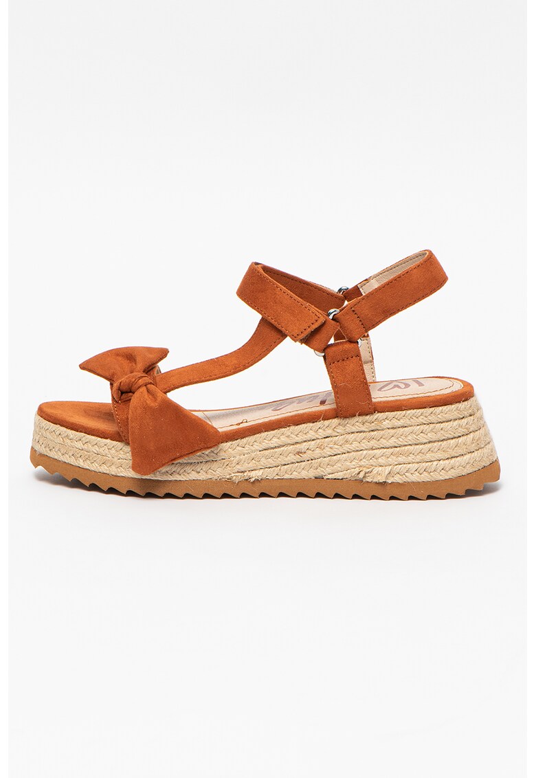 Sandale tip espadrile din piele intoarsa sintetica Lydia