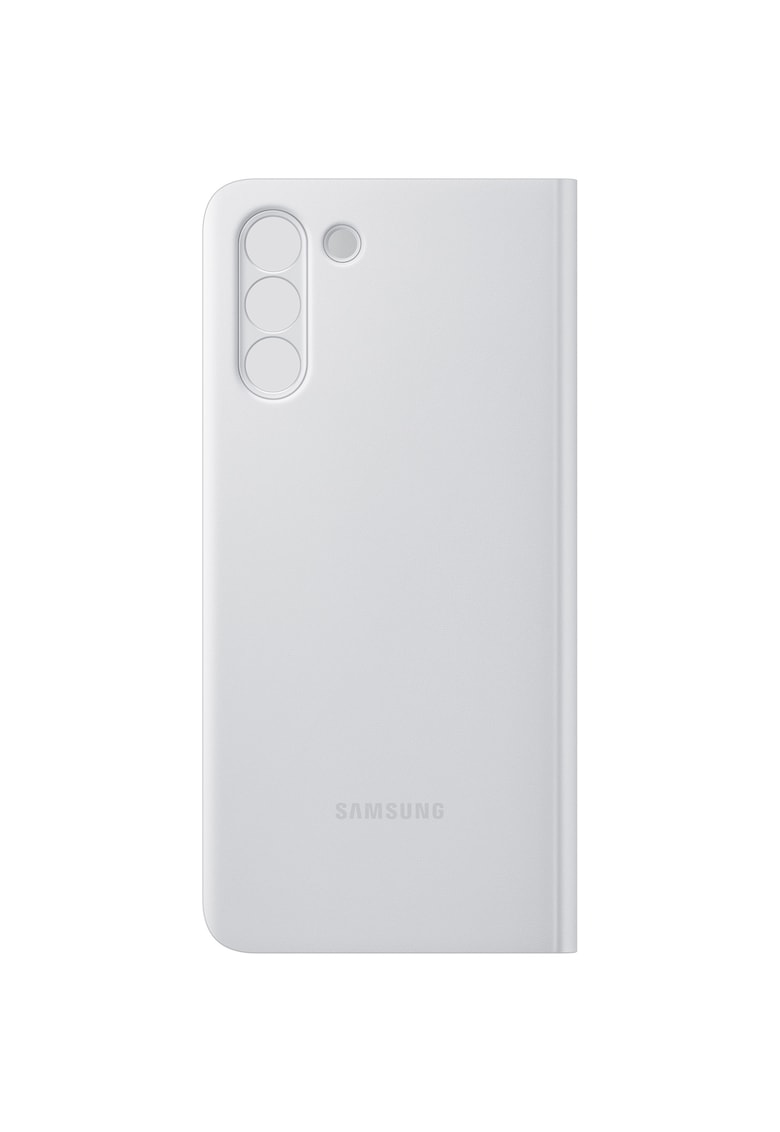 Husa de protectie Smart Clear View Cover pentru Galaxy S21 Plus - Light Gray