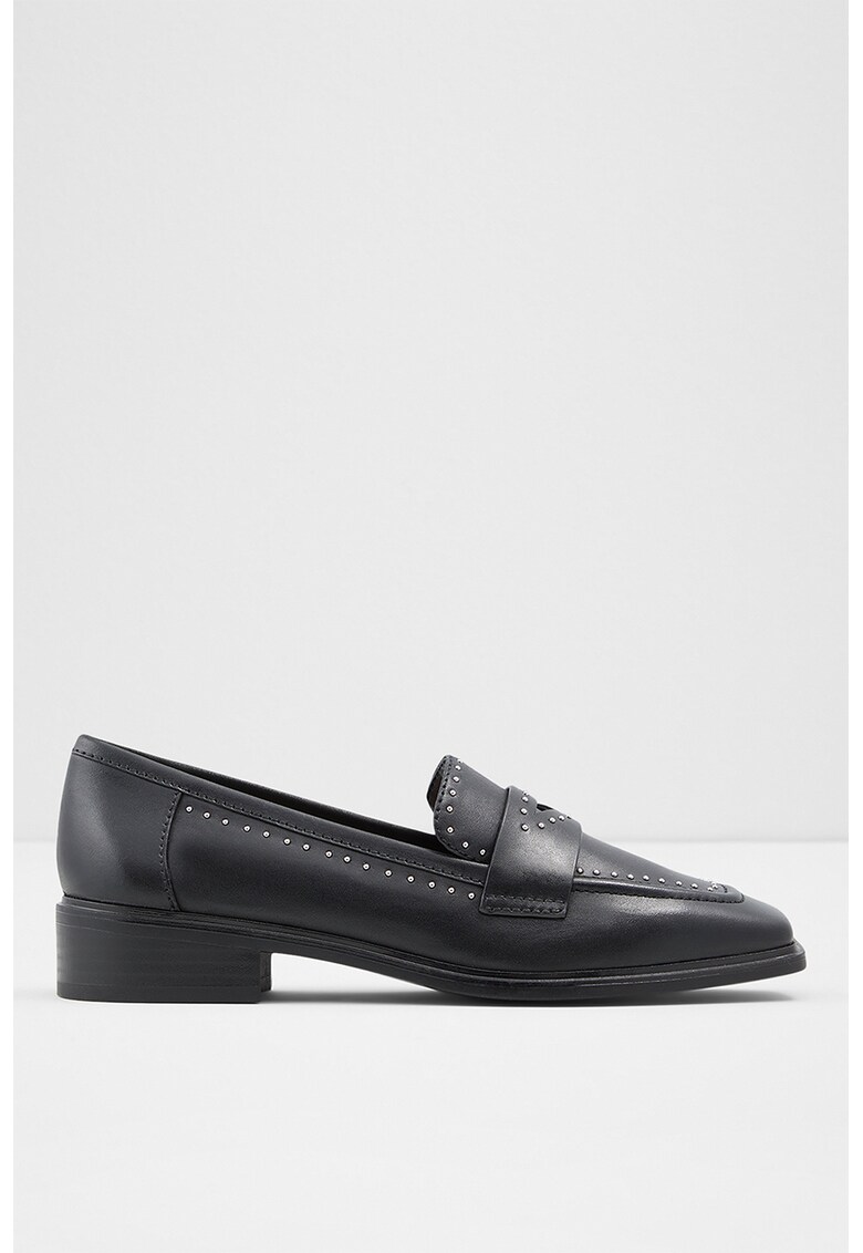 Pantofi loafer de piele cu toc patrat si nituri Taodia 2022 ❤️ Pret Super fashiondays imagine noua 2022