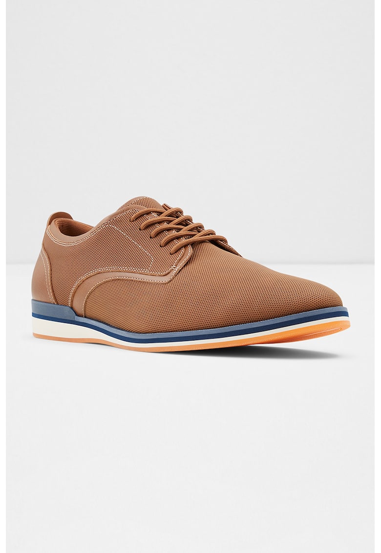 Pantofi Derby de piele ecologica cu aspect texturat Eowoalian
