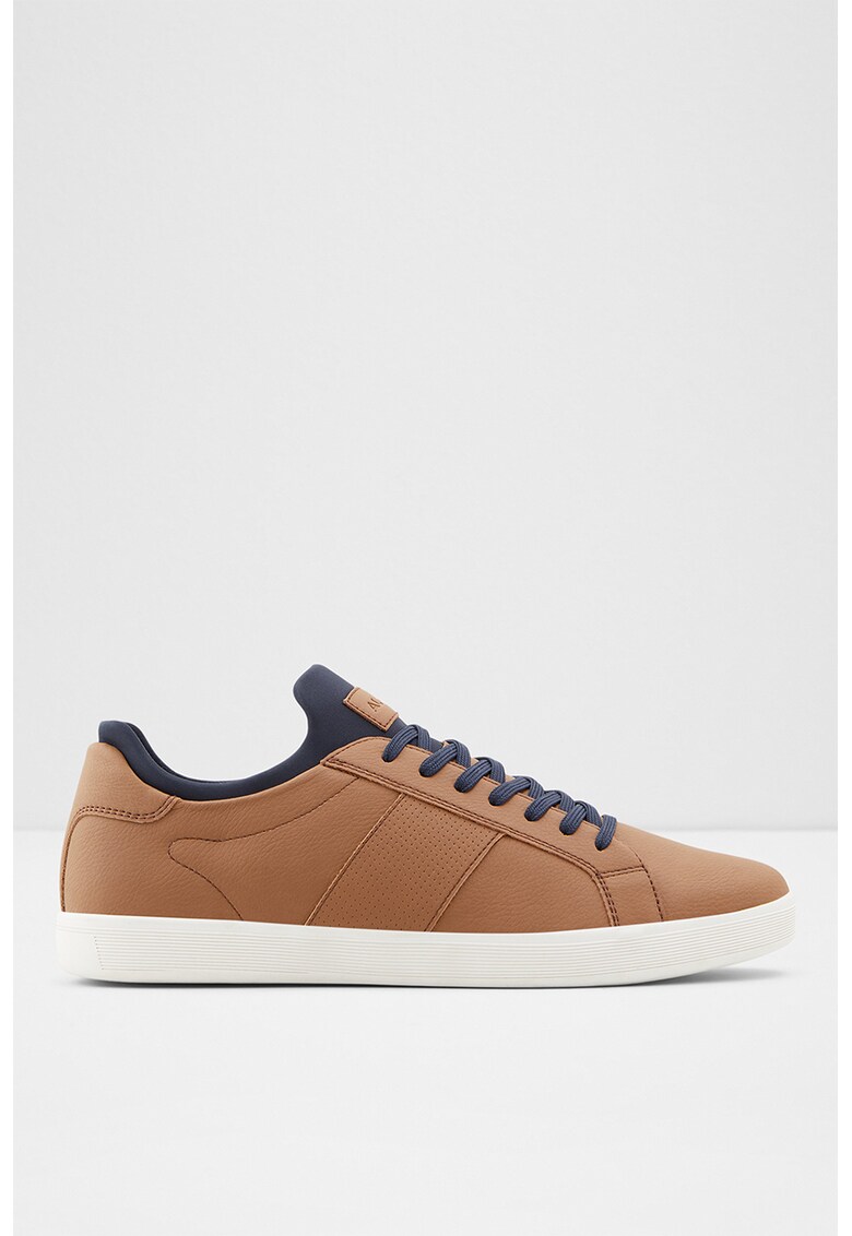 Pantofi casual de piele ecologica cu garnitura contrastanta Prayrien