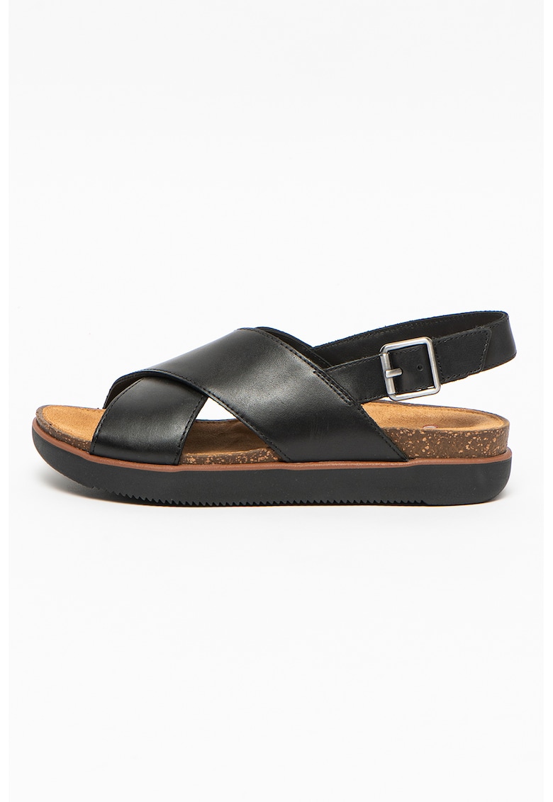 Sandale flatform din piele Elayne Cross