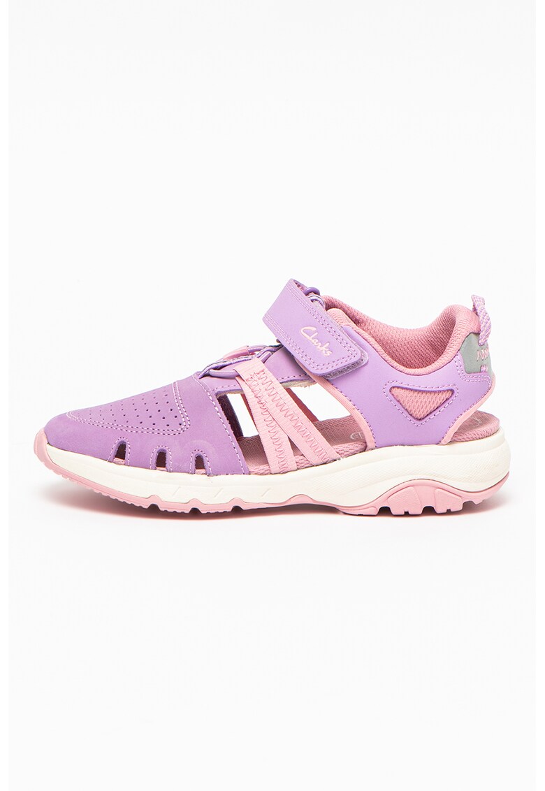 Sandale din piele cu inchidere velcro Rock