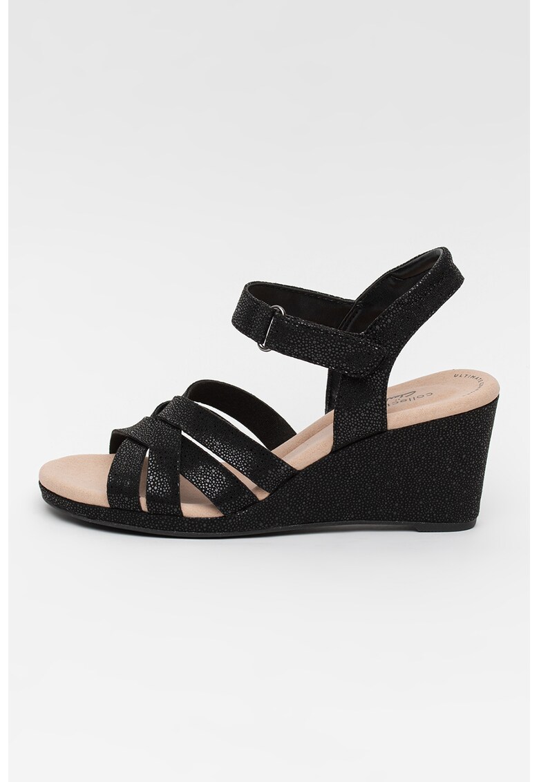 Sandale wedge cu barete incurcisate Lafley Leah