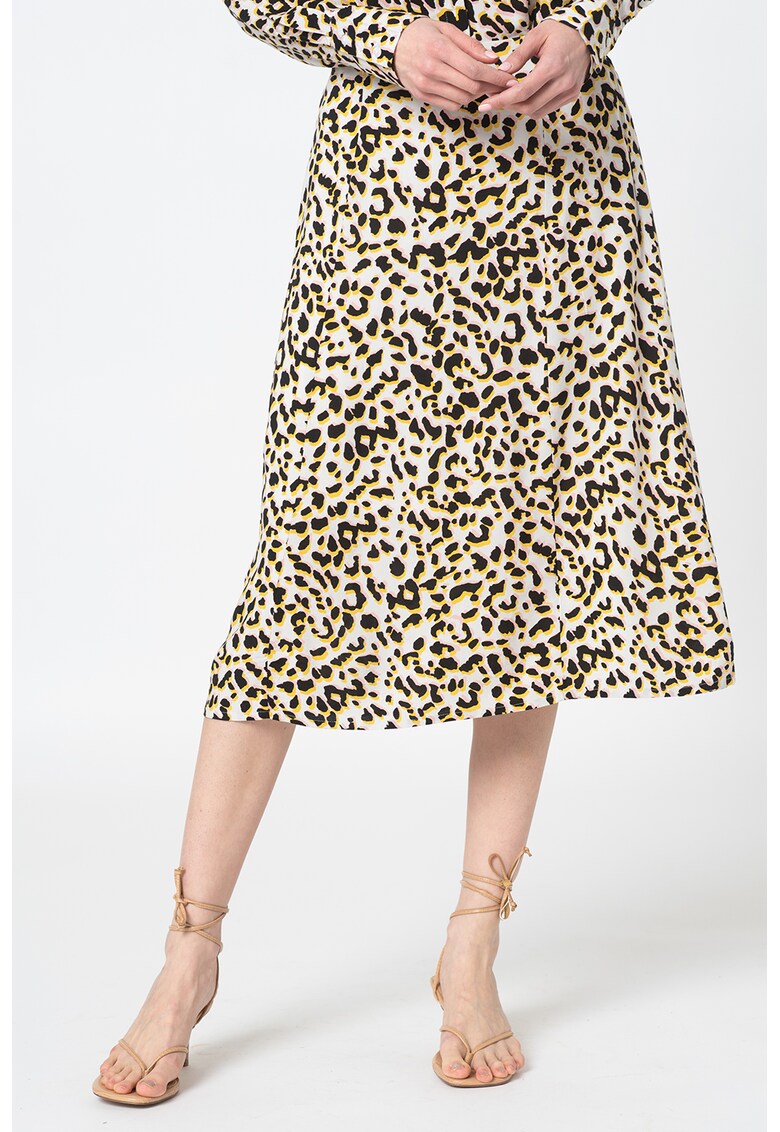 Fusta evazata cu model animal print Zemira