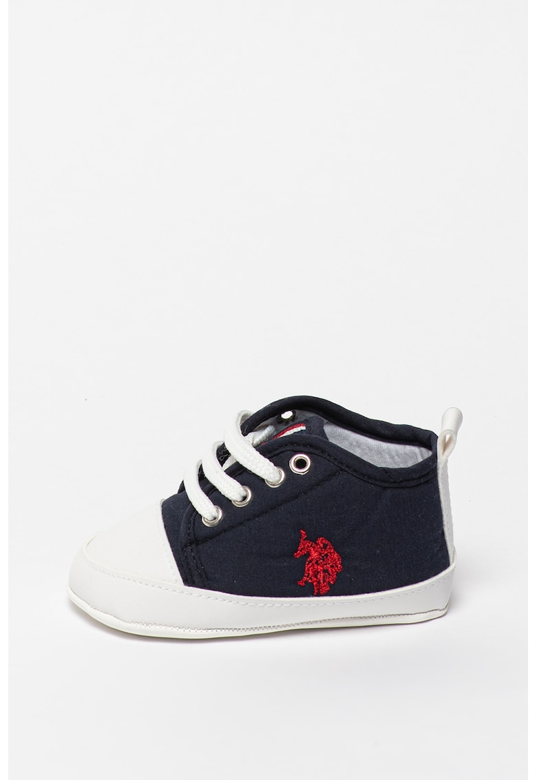 Pantofi sport de piele ecologica si material textil Micky