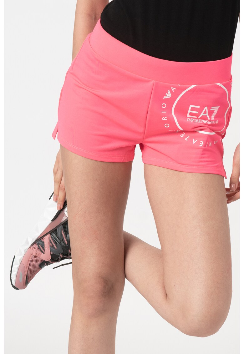 Pantaloni scurti cu imprimeu logo EA7