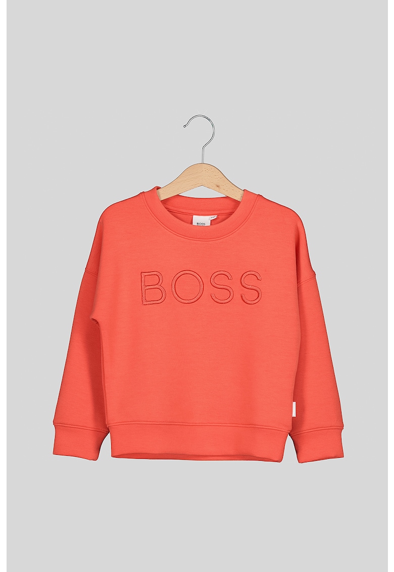 Bluza sport cu logo in relief imagine fashiondays.ro Boss Hugo Boss