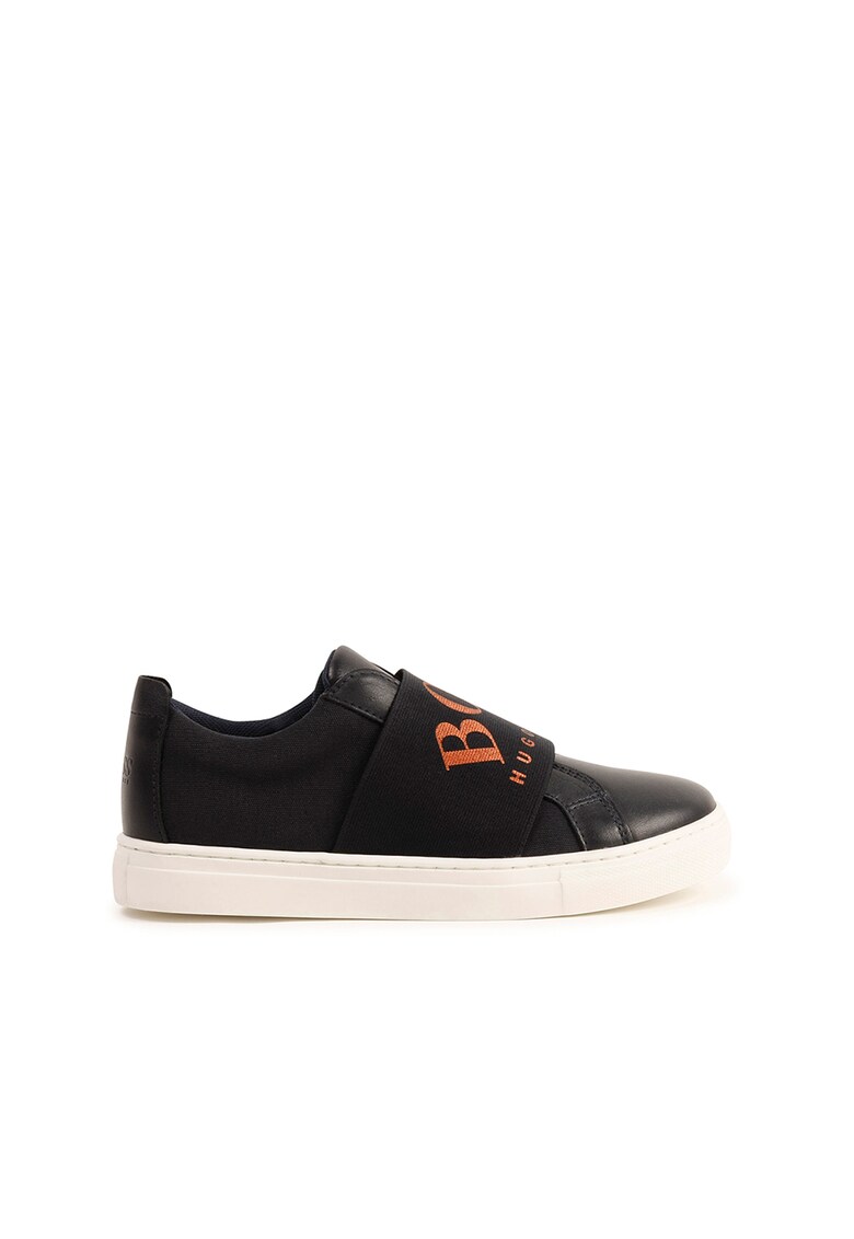 Pantofi slip-on de piele cu banda logo