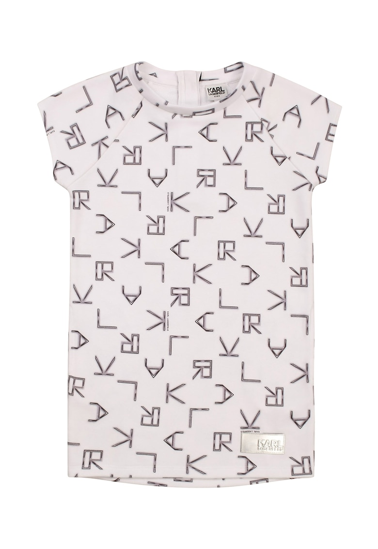 Rochie dreapta cu model cu monograma