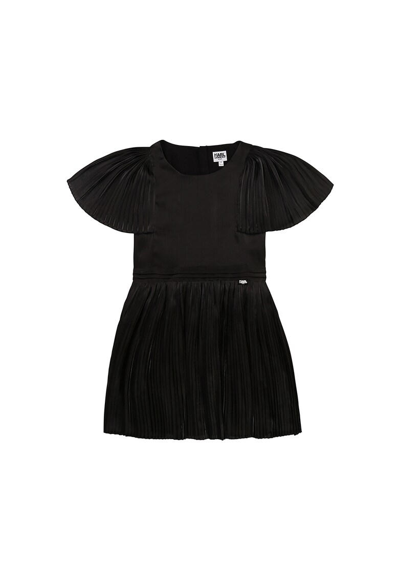 Rochie evazata cu aspect plisat