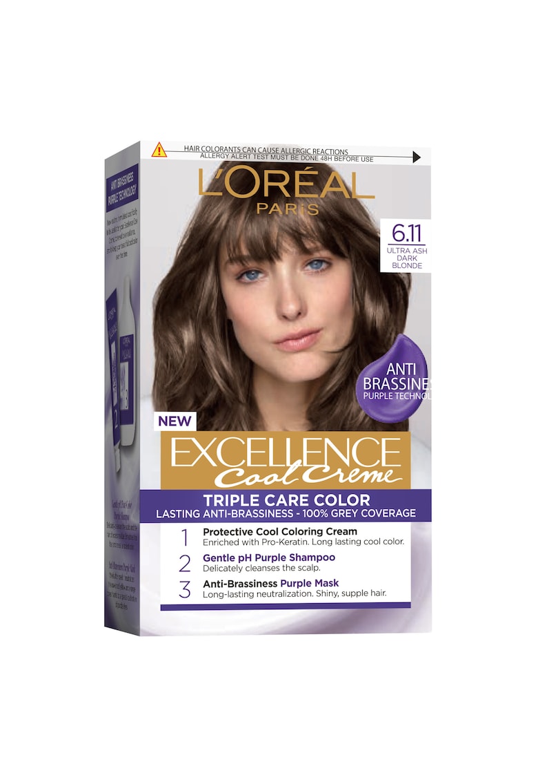 Vopsea de par permanenta cu amoniac Excellence Cool Creme . Vopsea de par permanenta cu amoniac Excellence Cool Creme .