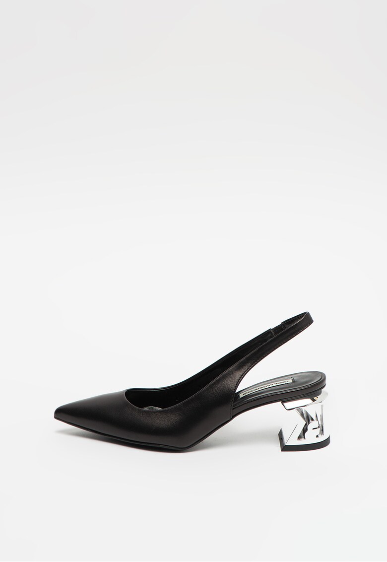 Pantofi slingback din piele cu varf ascutit Blok