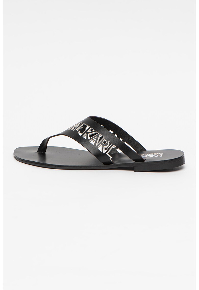 Papuci flip-flop de piele Karl Kut-Out