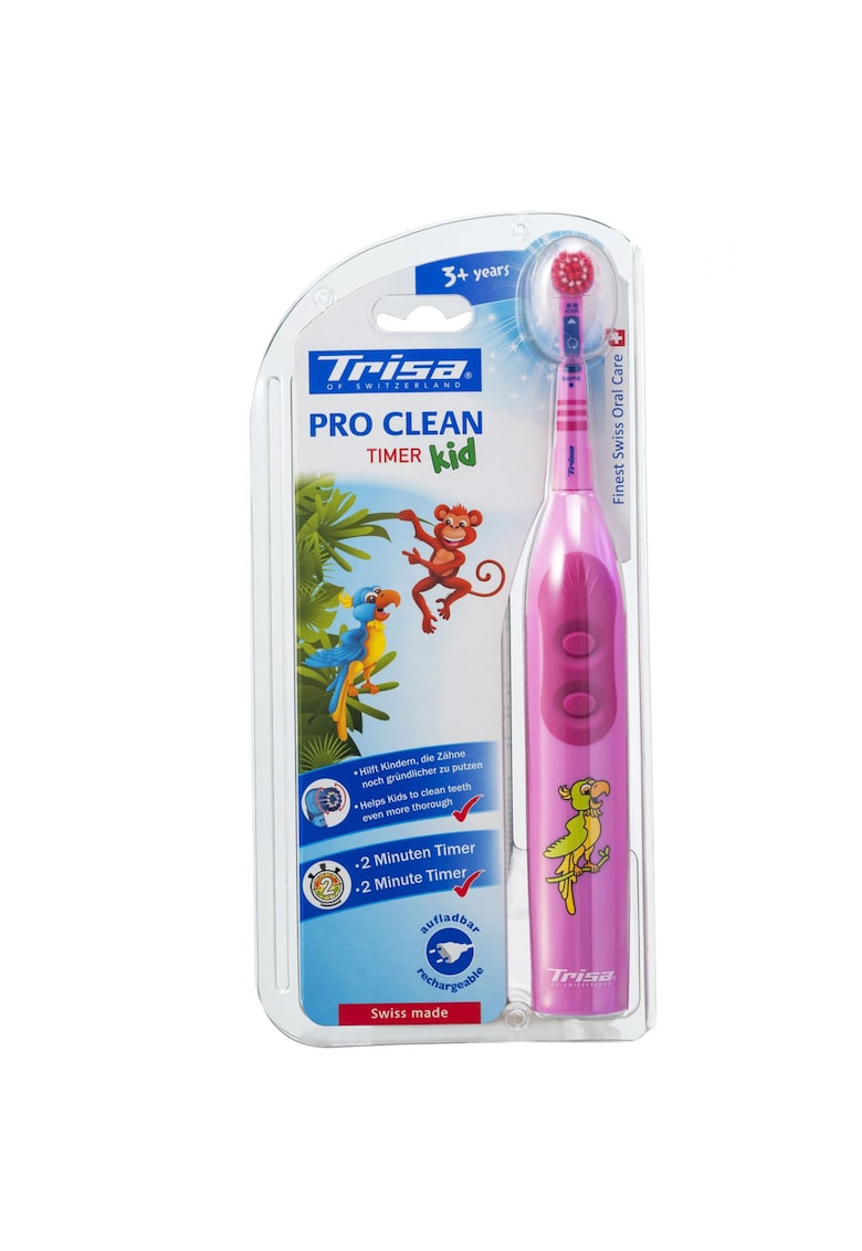 Periuta de dinti electrica cu oscilatii Pro Clean Timer Kid - 674478 - Acumulator - Roz