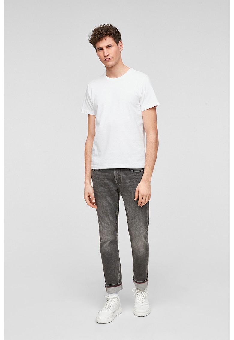 Tricou cu decolteu la baza gatului - Alb
