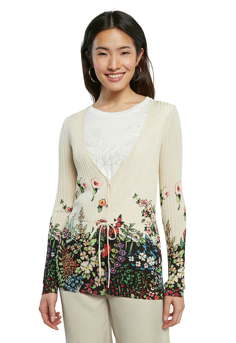 Cardigan cu imprimeu floral