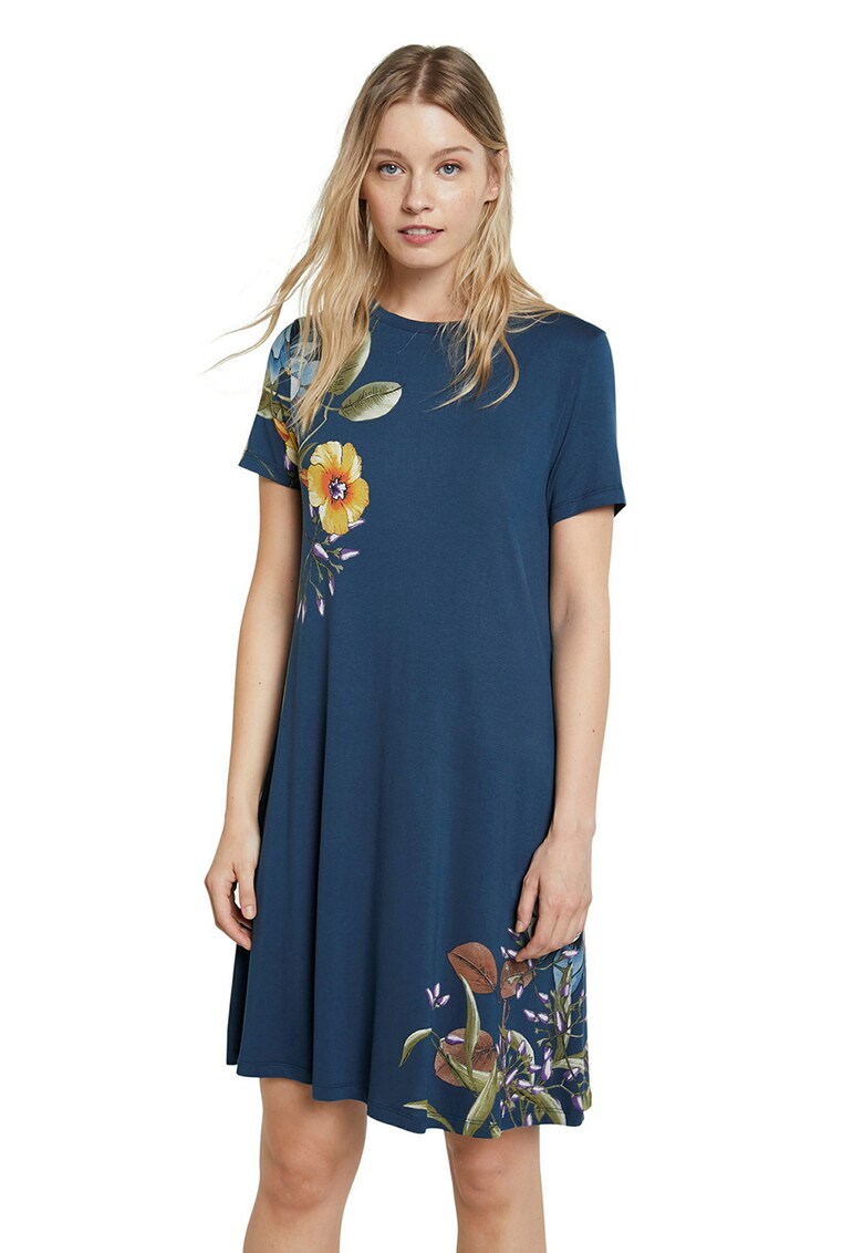 Rochie evazata cu imprimeu floral