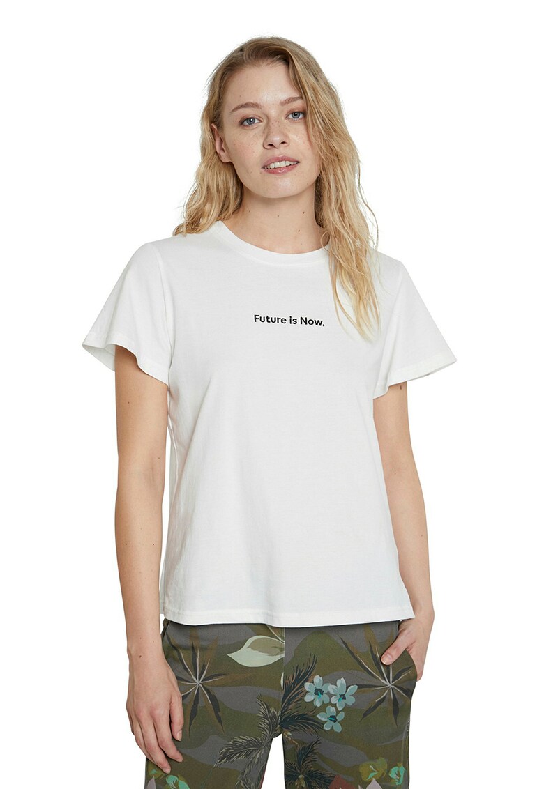 Tricou din bumbac cu model crosetat cu imprimeu mandala bumbac imagine promotii 2022