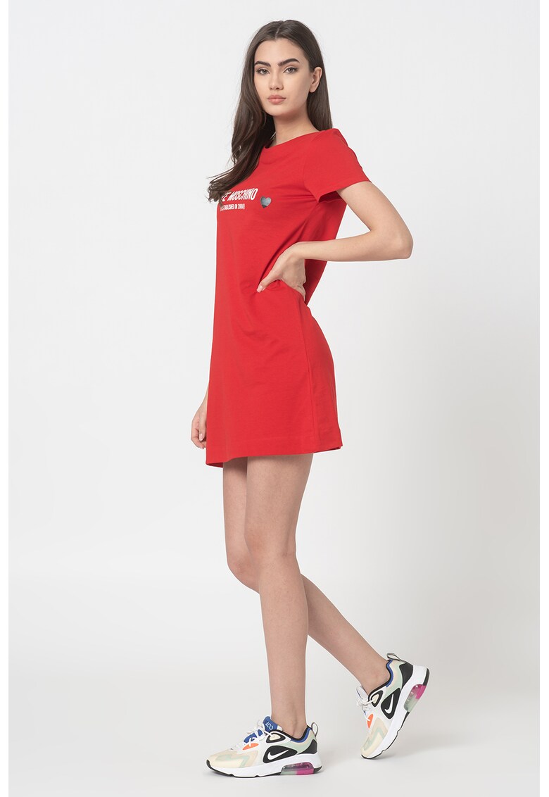 Rochie tip tricou cu imprimeu logo