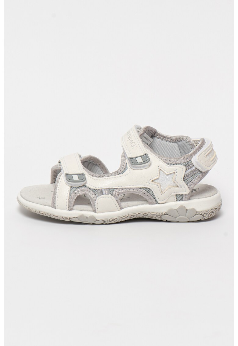 Sandale cu velcro si garnituri de piele ecologica Peggy