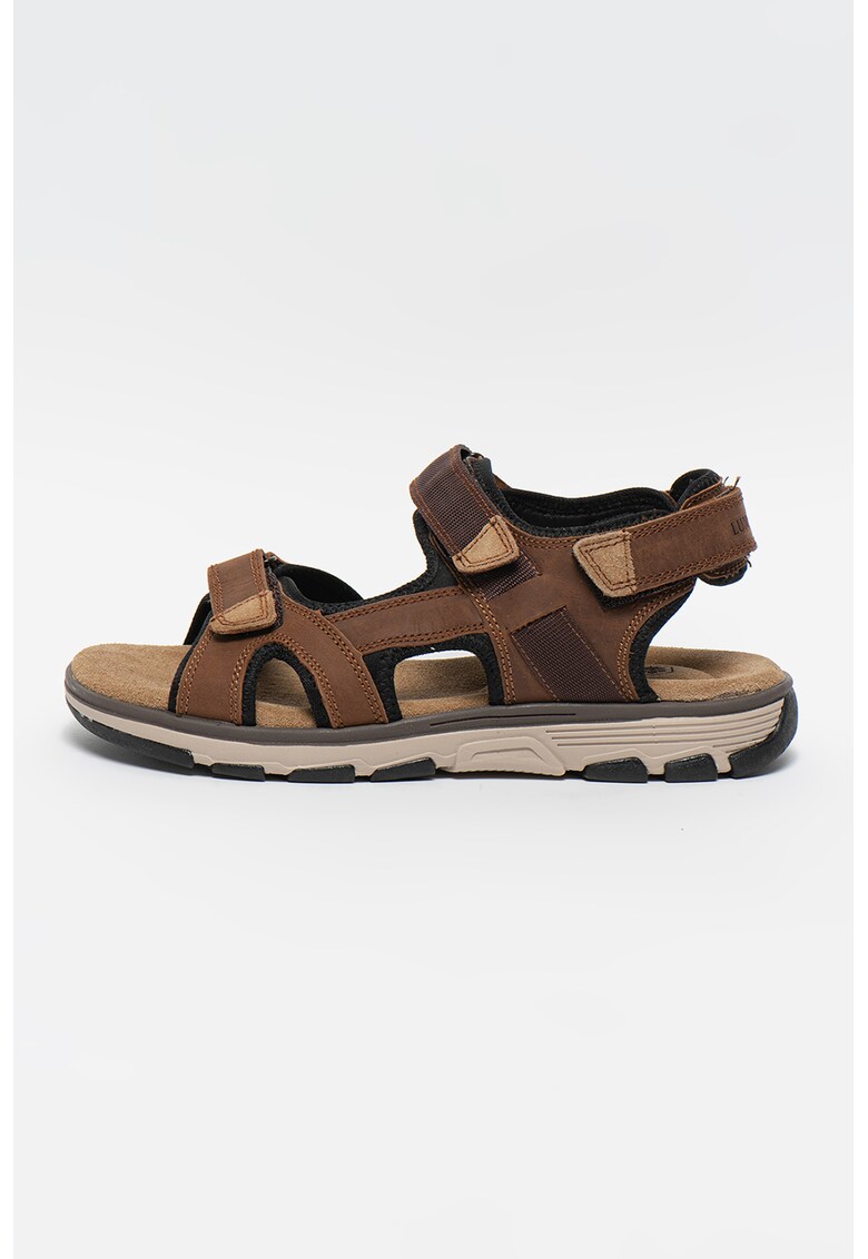 Sandale cu velcro si garnituri de piele Jambo