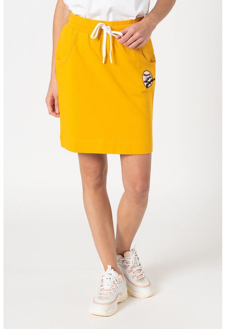 Rochie mini dreapta cu snururi in talie
