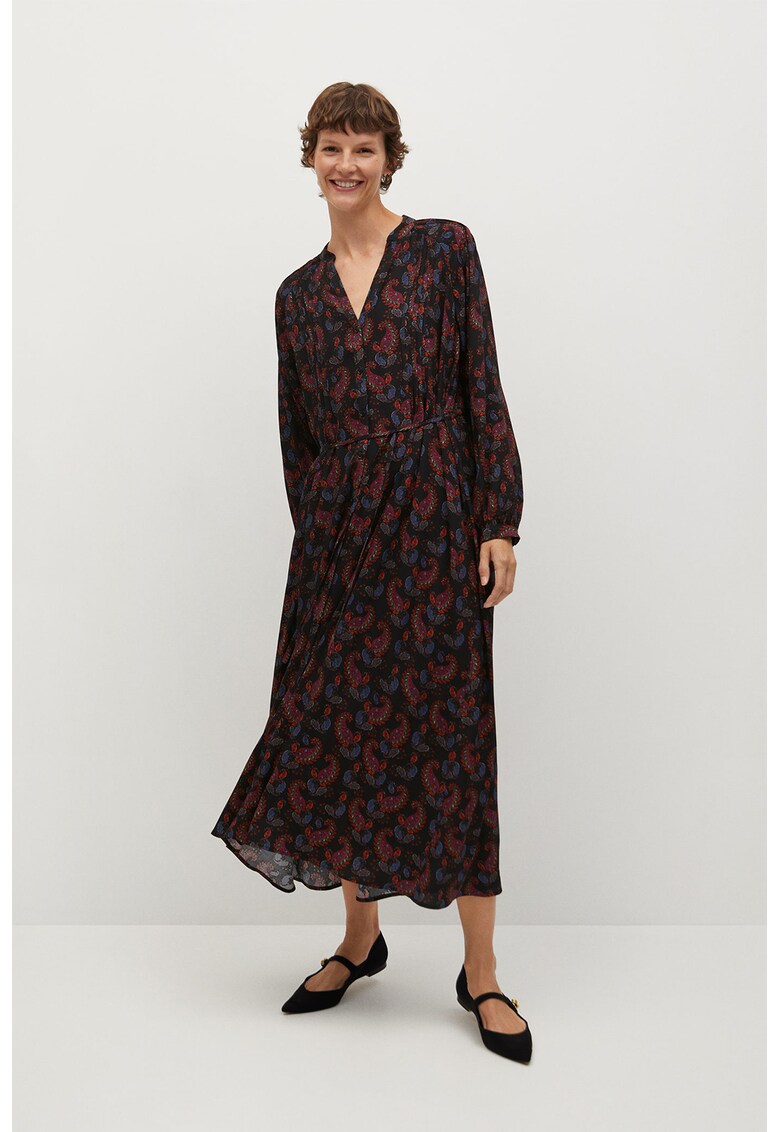Rochie vaporoasa cu imprimeu paisley Calvin