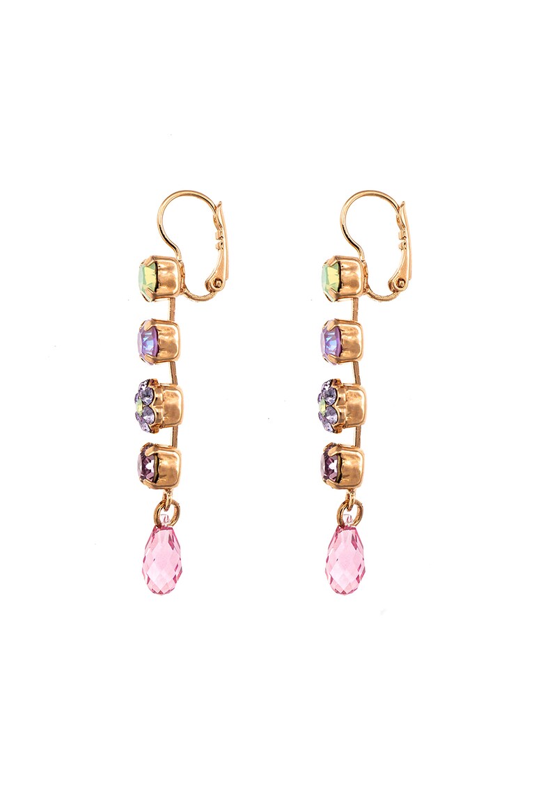 Cercei placati cu aur rose de 24K - cu cristale Swarovski