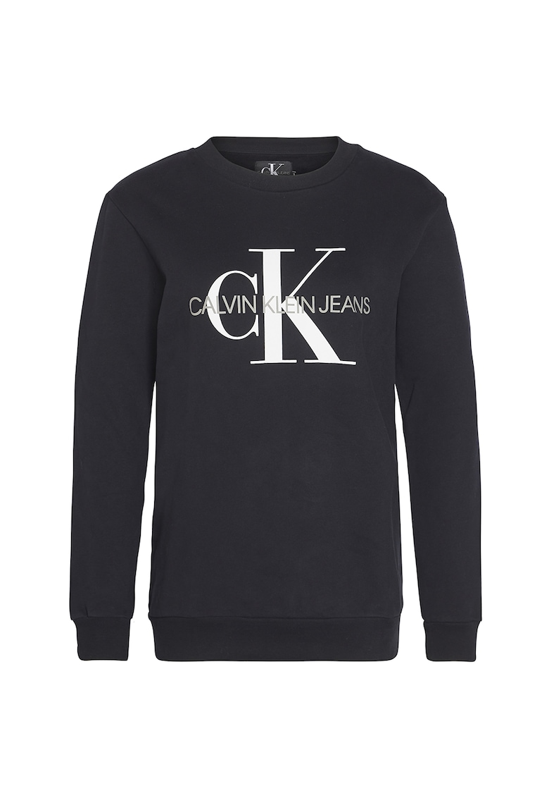 Calvin Klein Jeans Bluza sport cu imprimeu logo 1 - Alb/Negru