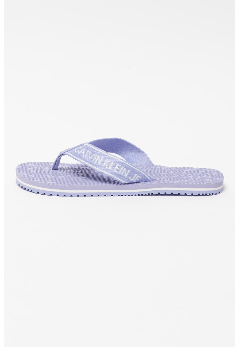 Papuci flip-flop cu imprimeu logo Institutional