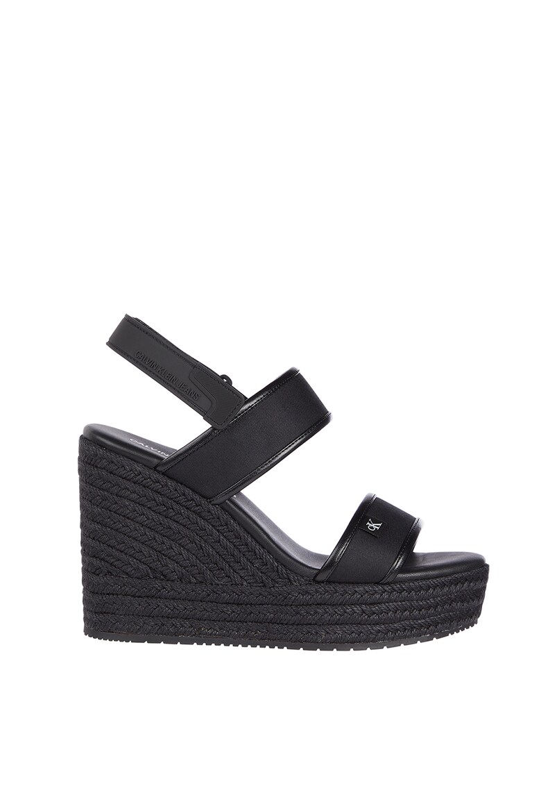 Sandale wedge cu velcro