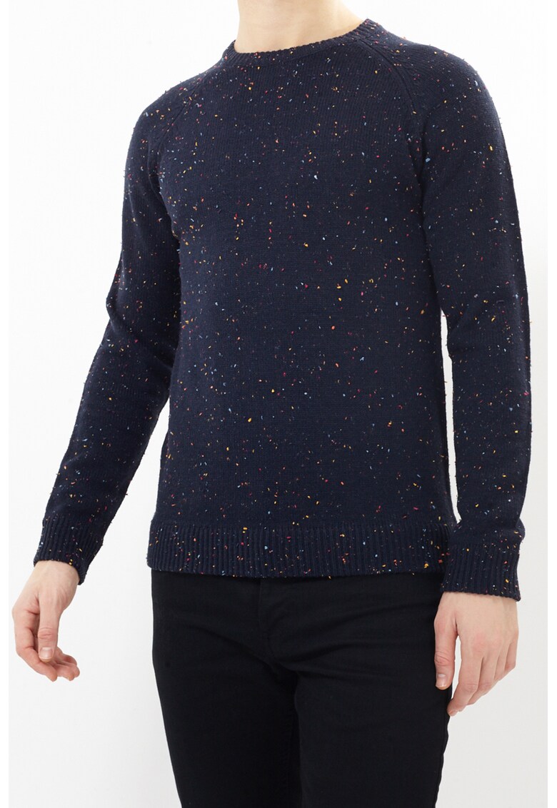Pulover tricotat fin cu maneci raglan Ionic
