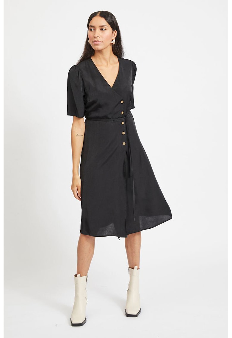 Rochie din satin cu croiala petrecuta