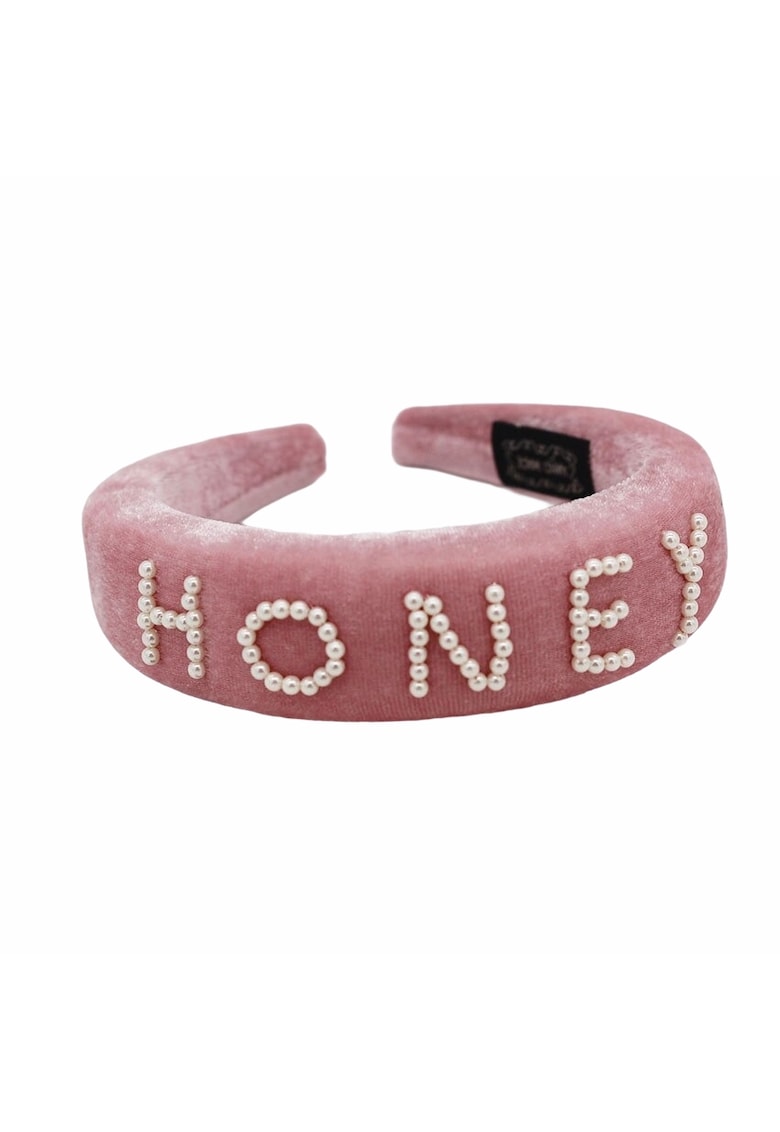 Bentita cu perle Frida -  Textil - Roz