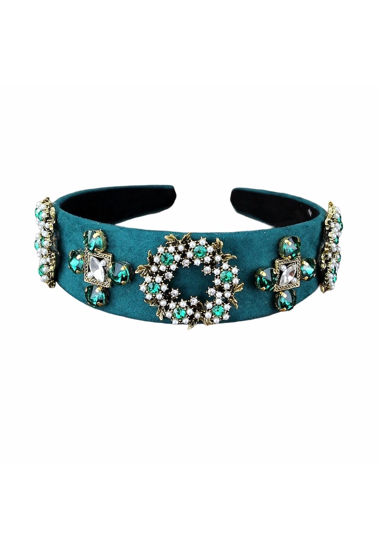 Bentita cu pietre Indiana -  Albastru - Textil