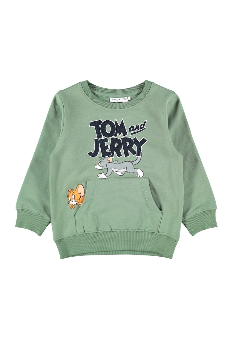 Bluza sport din amestec de bumbac oraganic cu imprimeu Tom&Jerry