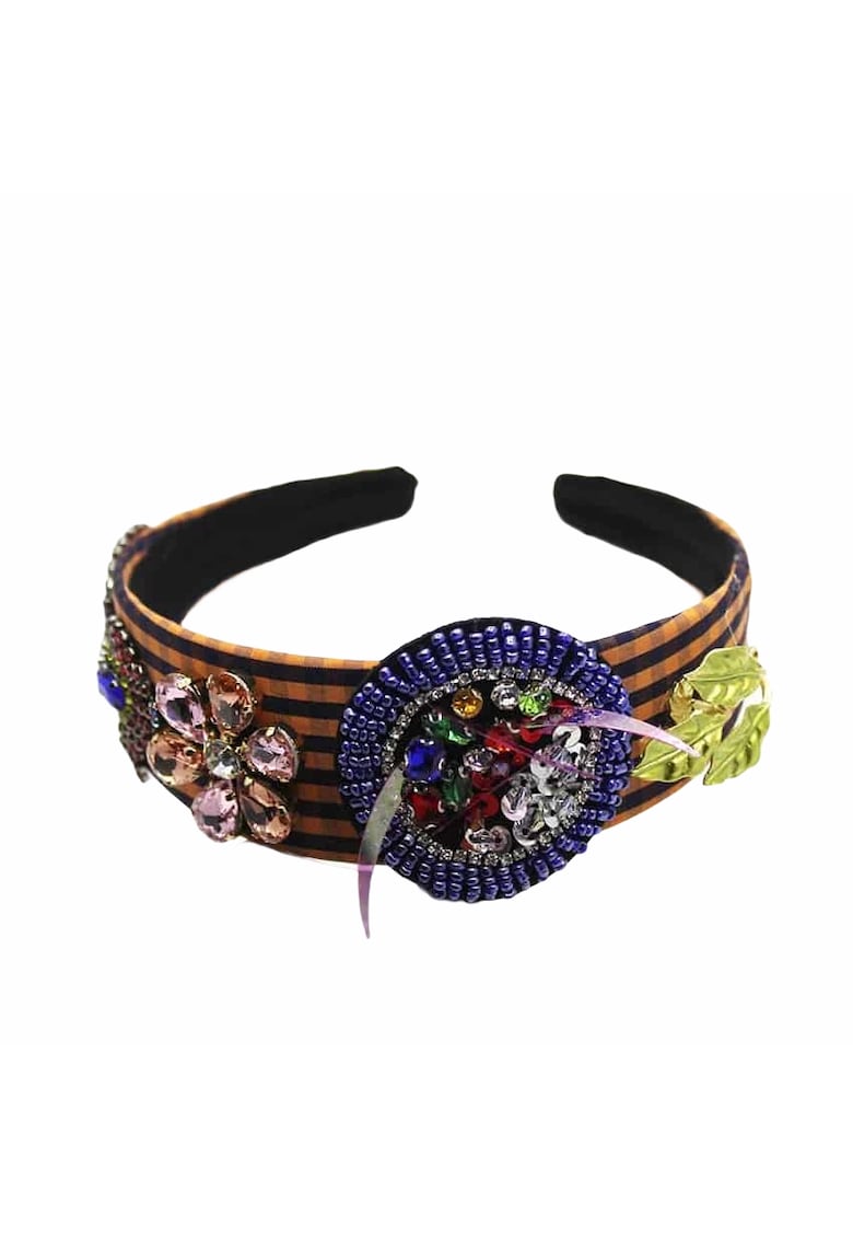 Bentita in carouri - cu pietre - Majsi C1 - Textil -