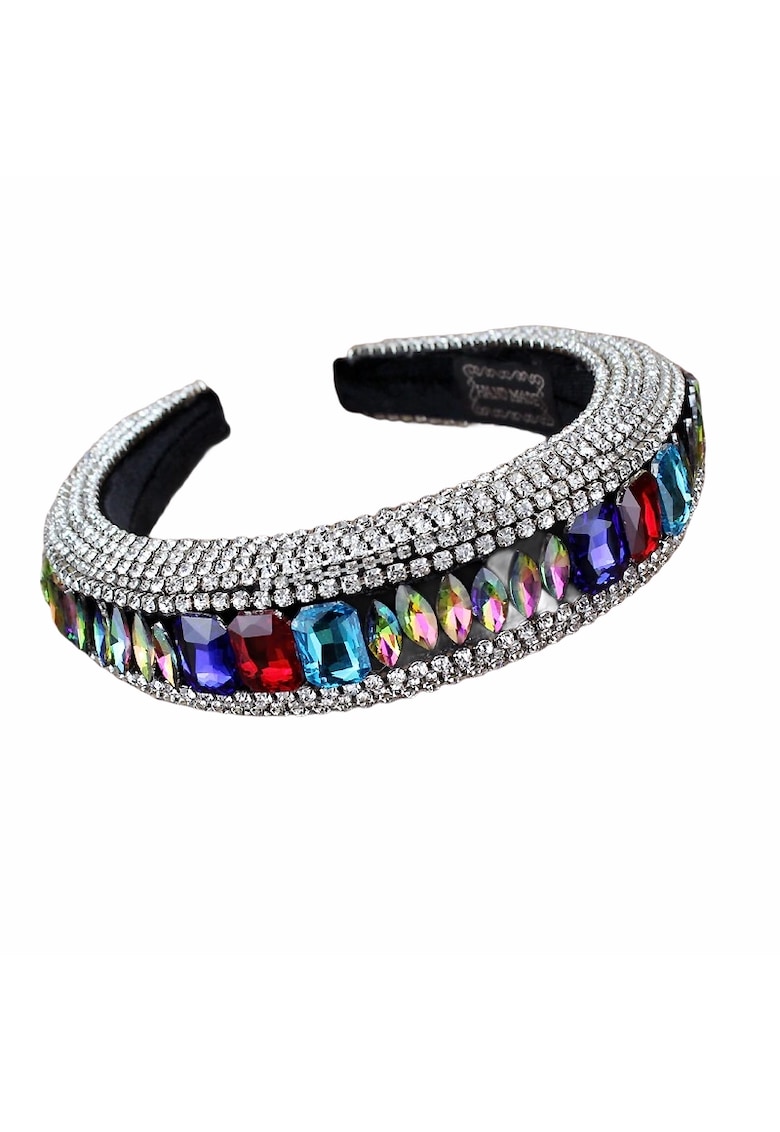 Bentita bufanta - cu pietre multicolore - Melita - Textil - Bentita bufanta - cu pietre multicolore - Melita - Textil -
