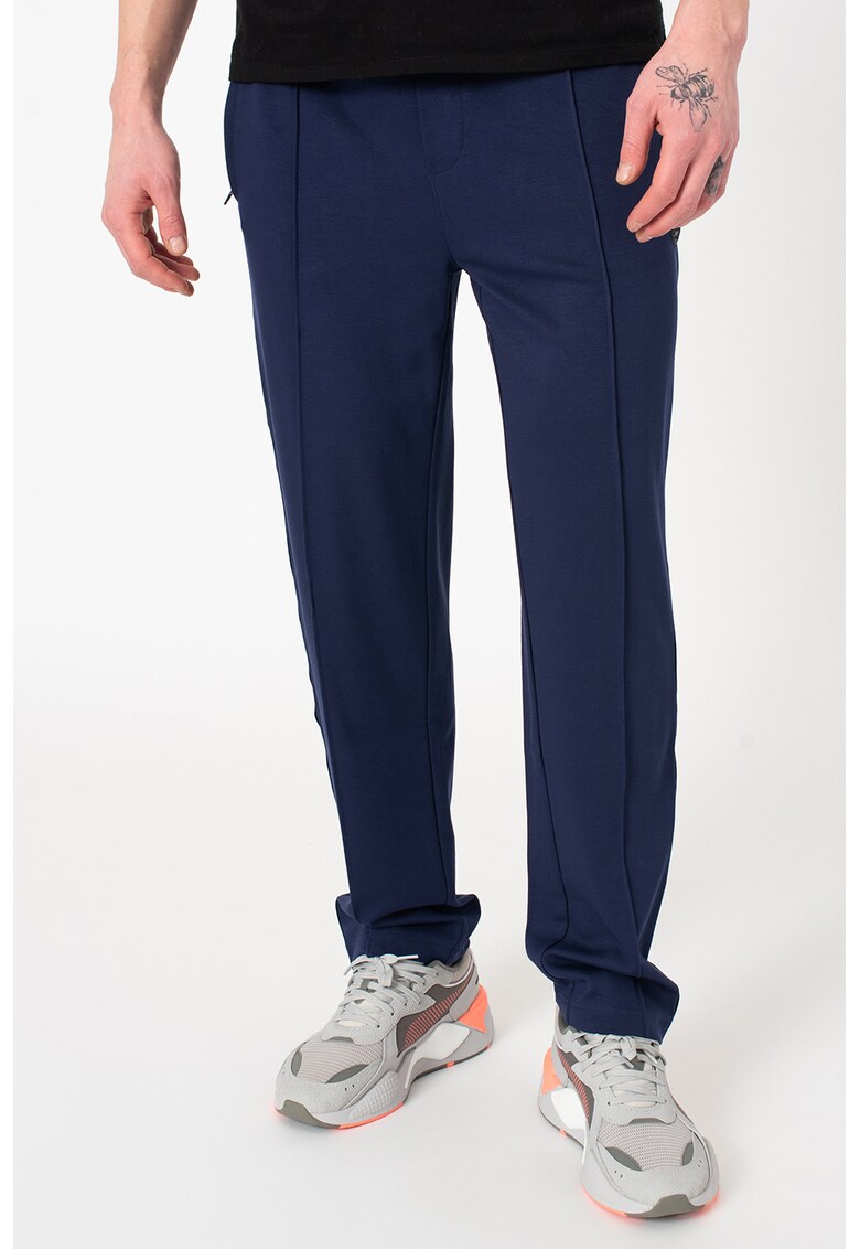 Pantaloni sport cu buzunare laterale cu fermoar