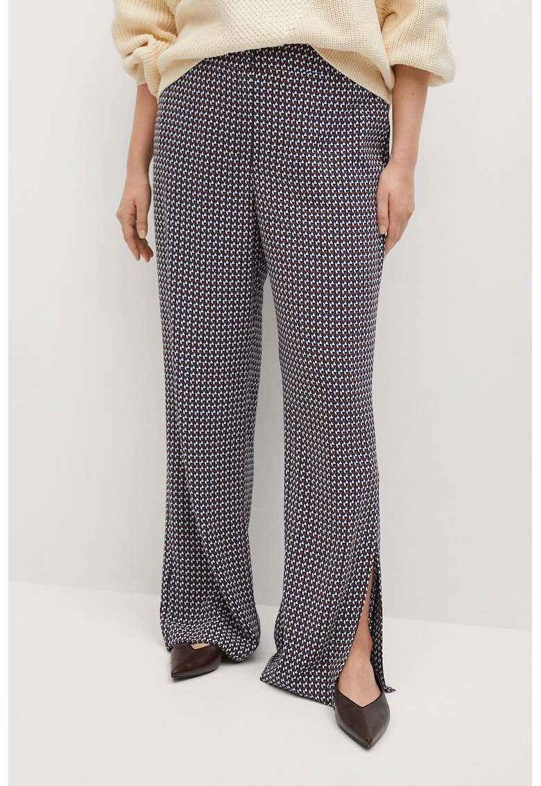 Pantaloni evazati cu imprimeu geometric Tax