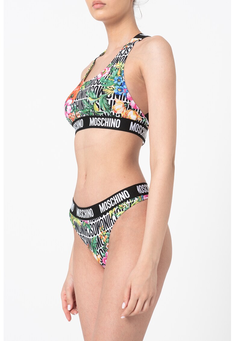 Bustiera cu model floral si logo